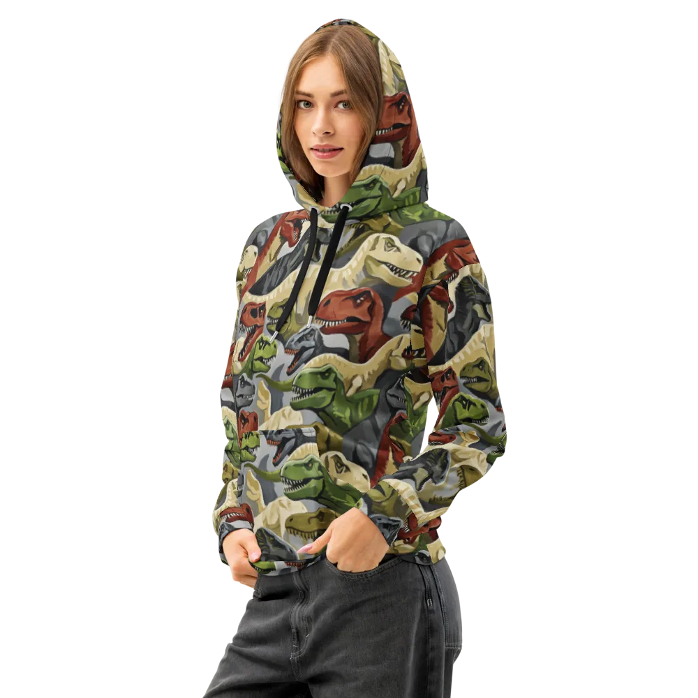 Dino Rumble on Cotton Hoodie — Left Front