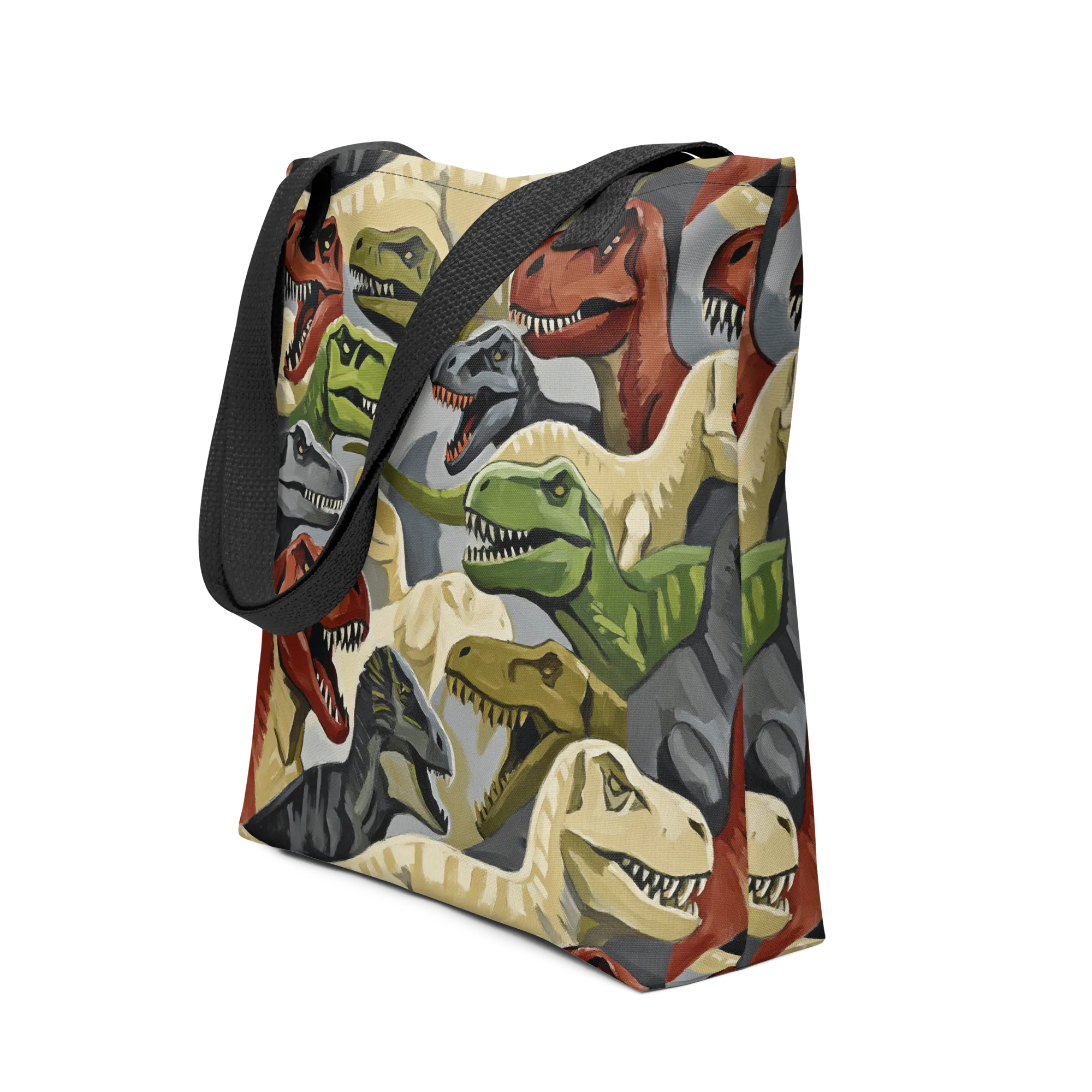 Dino Rumble on Tote Bag — Front