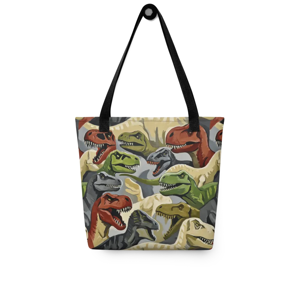 Dino Rumble on Tote Bag — Front