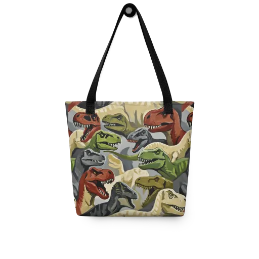 Dino Rumble on a Tote Bag