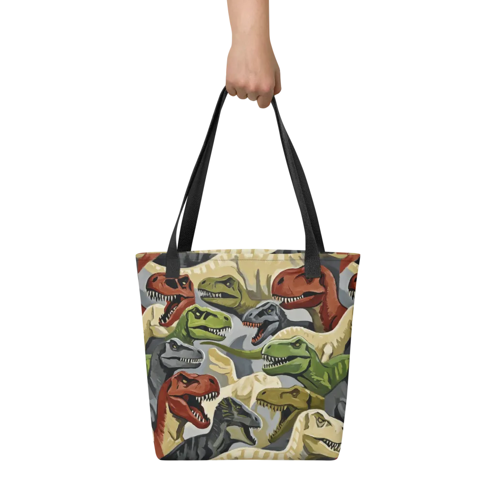 Dino Rumble on Tote Bag — Front