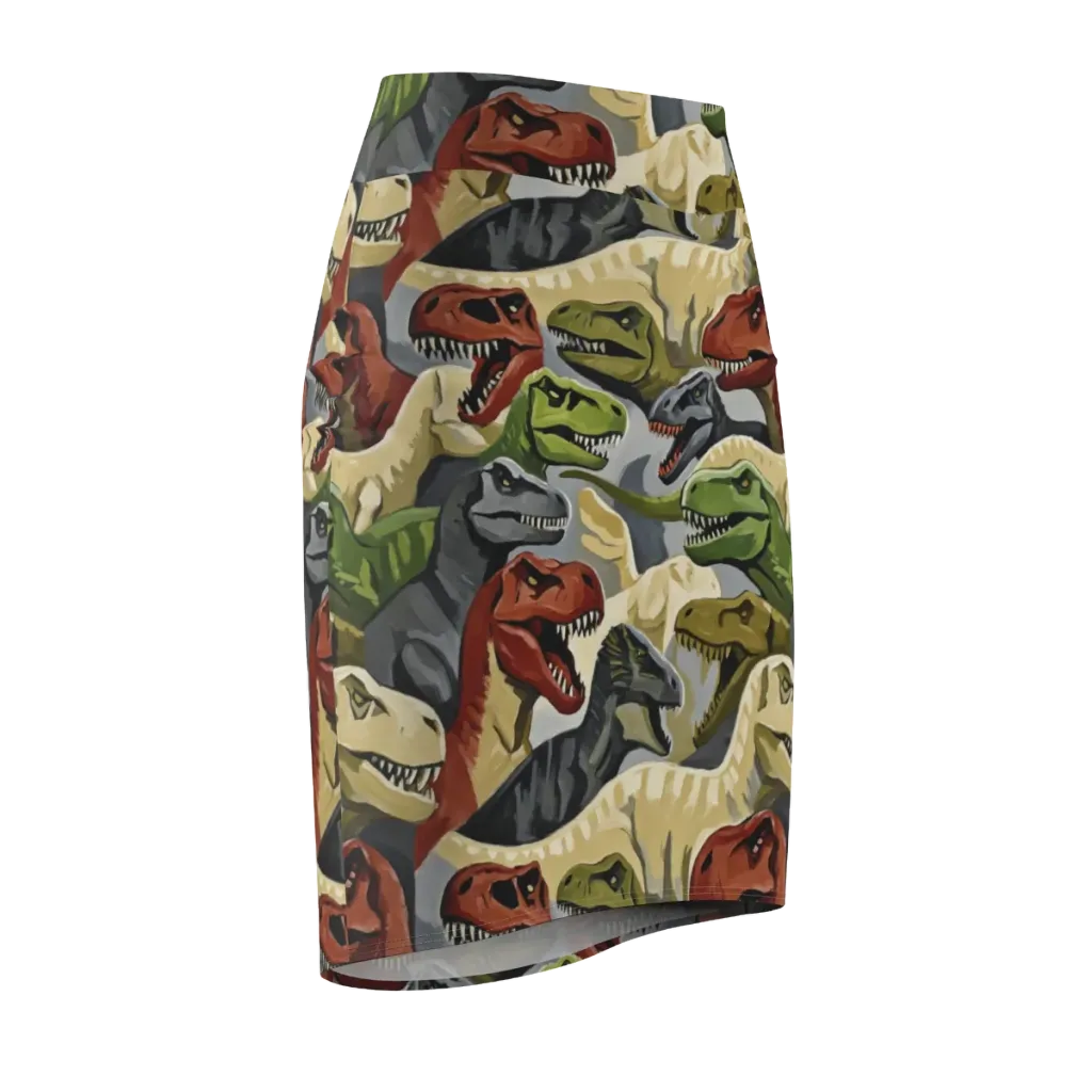 Dino Rumble on Pencil Skirt — Front Side
