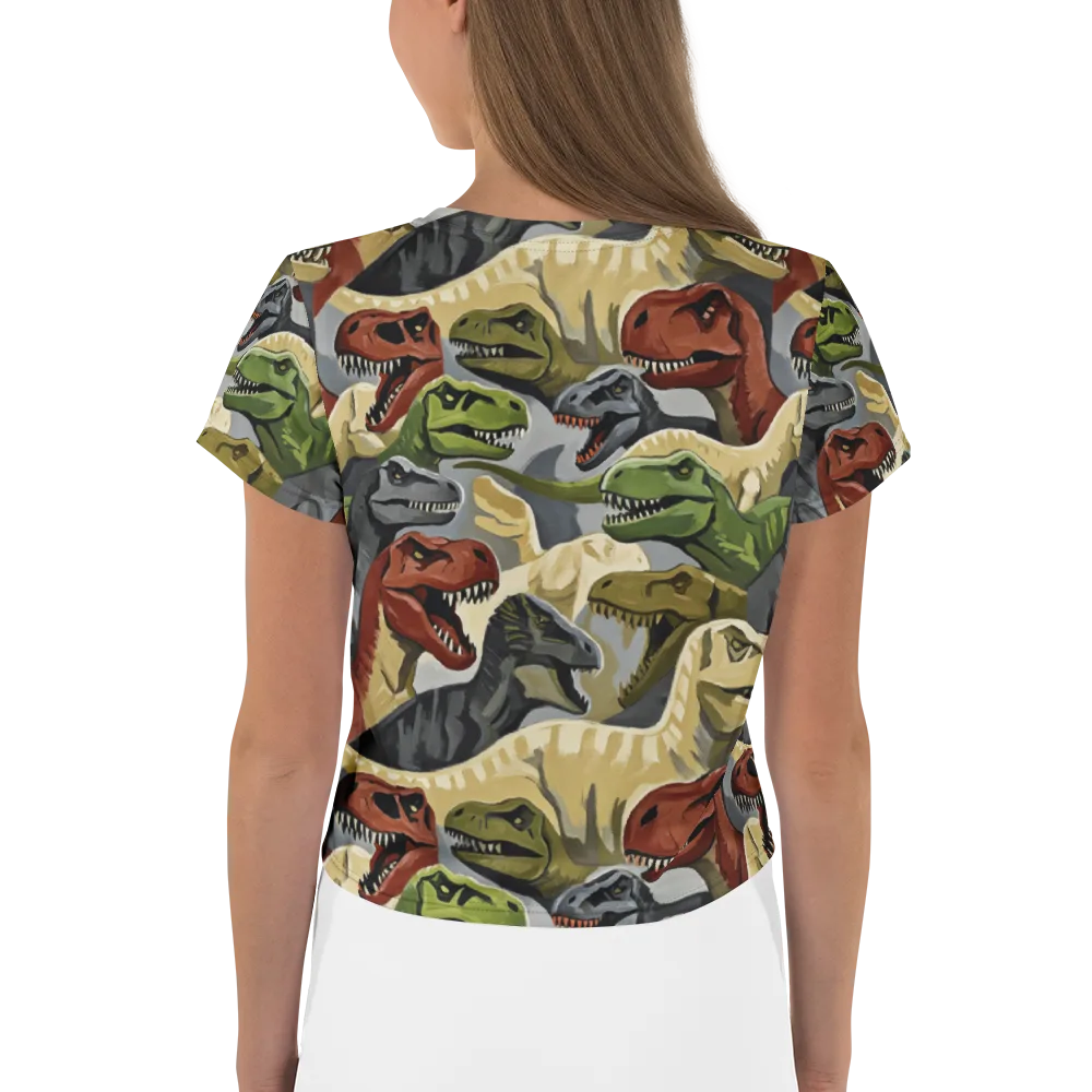 Dino Rumble on Crop Tee — Back