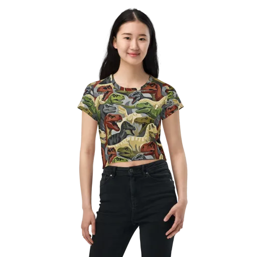 Dino Rumble on a Crop Tee