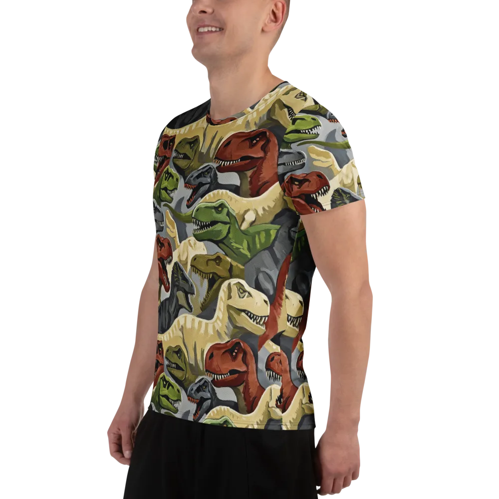 Dino Rumble on Men's Athletic T-Shirt — Left