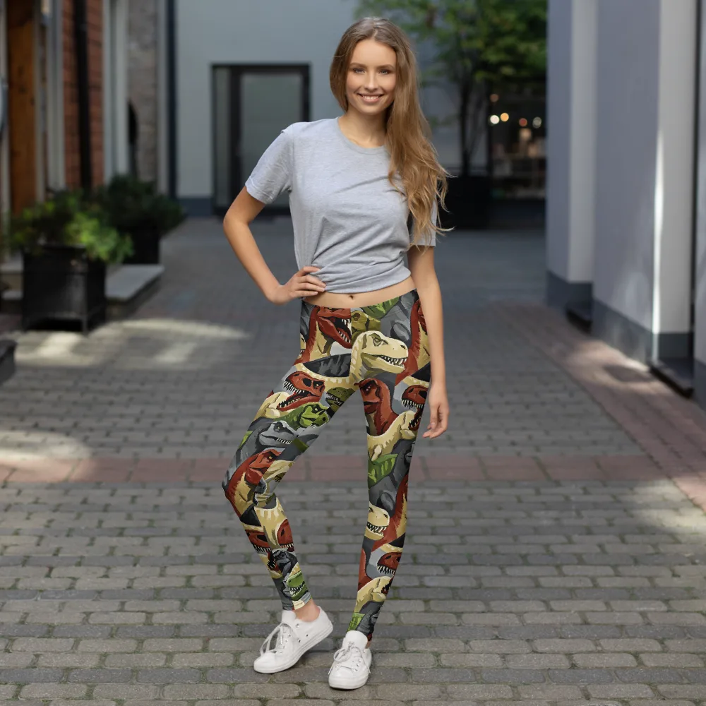 Dino Rumble on Leggings — Front