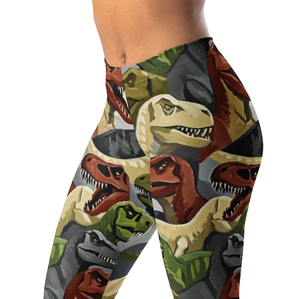 Dino Rumble on Leggings — Left Front