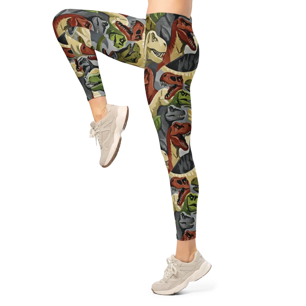 Dino Rumble on Leggings — Left