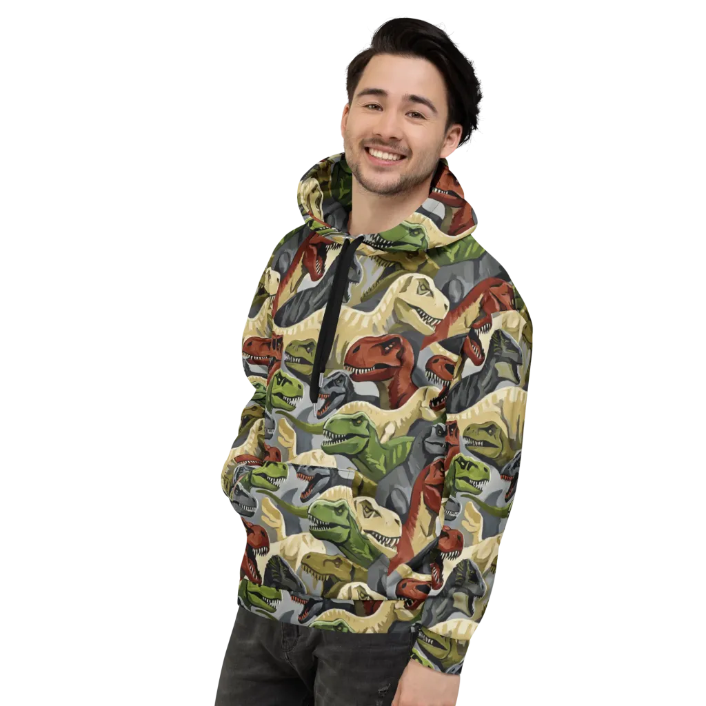 Dino Rumble on Hoodie — Left