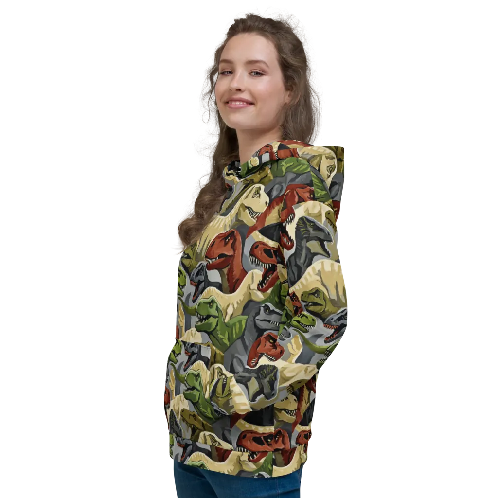Dino Rumble on Hoodie — Left