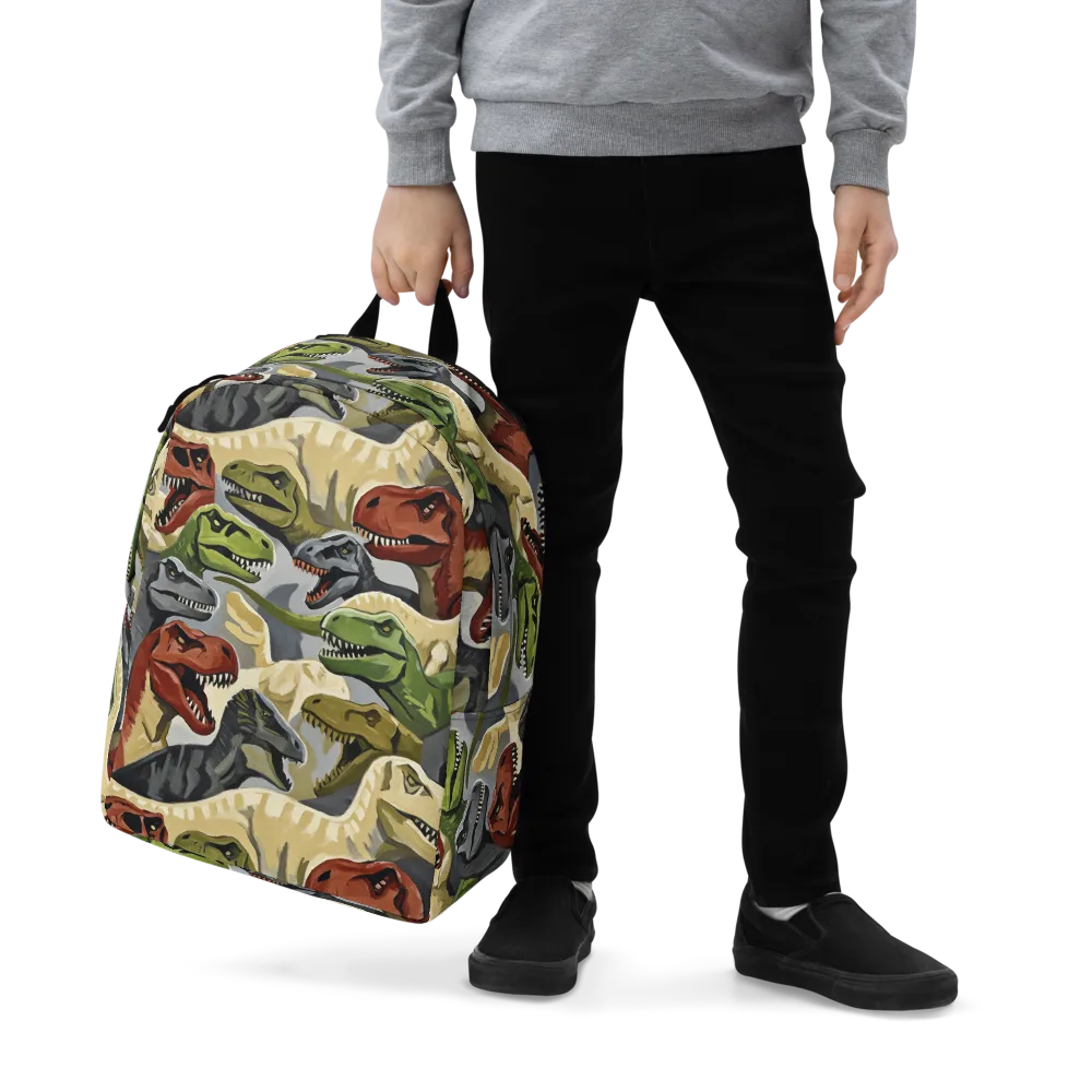 Dino Rumble on Minimalist Backpack — Zoomed-in
