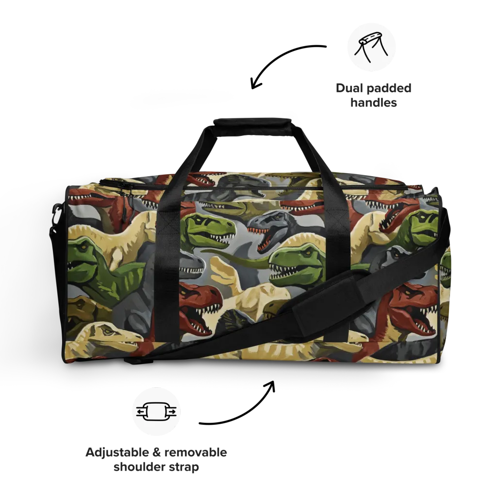 Dino Rumble on Duffle Bag — Front
