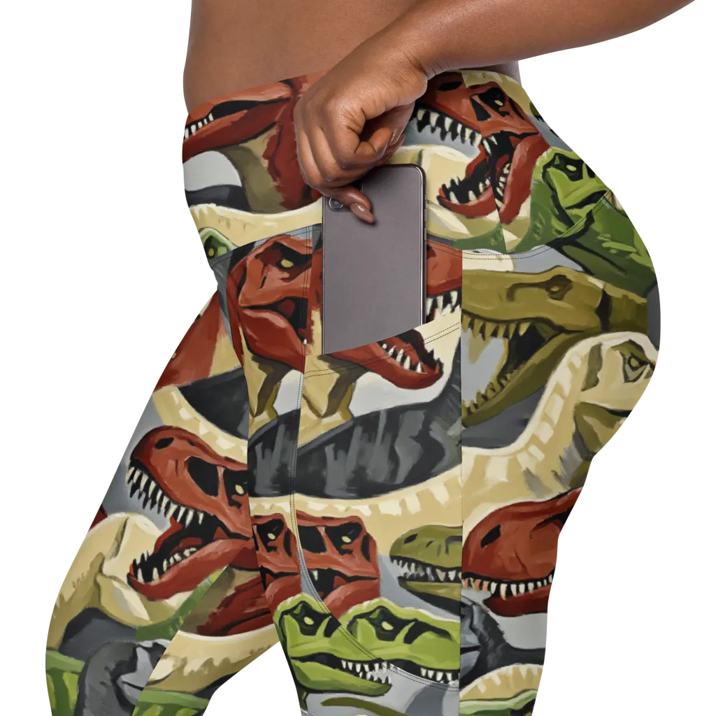 Dino Rumble on Leggings with Pockets — Product details 2