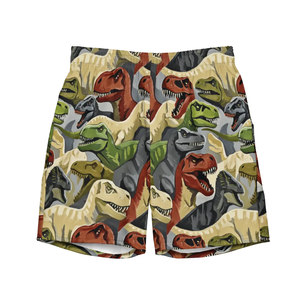 Dino Rumble on Swim Trunks — Front