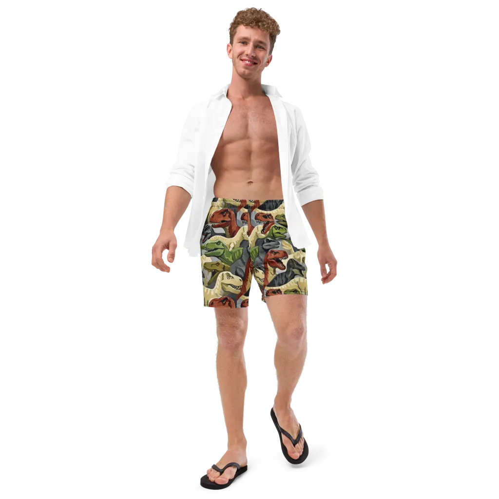 Dino Rumble on Swim Trunks — Front