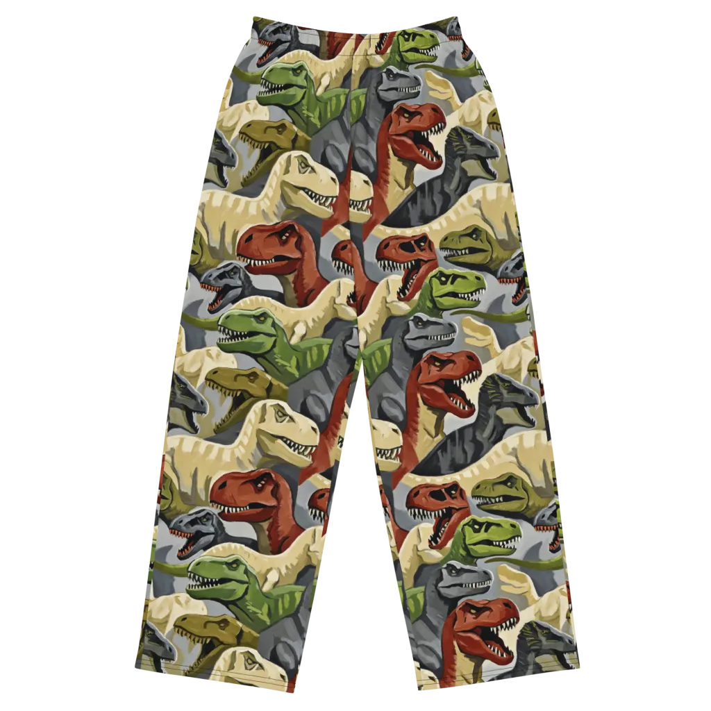 Dino Rumble on Wide-Leg Pants — Front