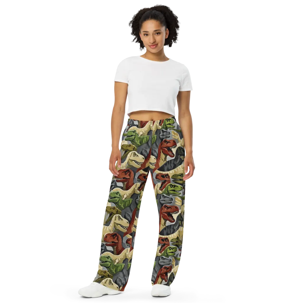 Dino Rumble on Wide-Leg Pants — Front