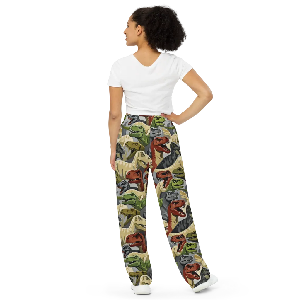 Dino Rumble on Wide-Leg Pants — Back