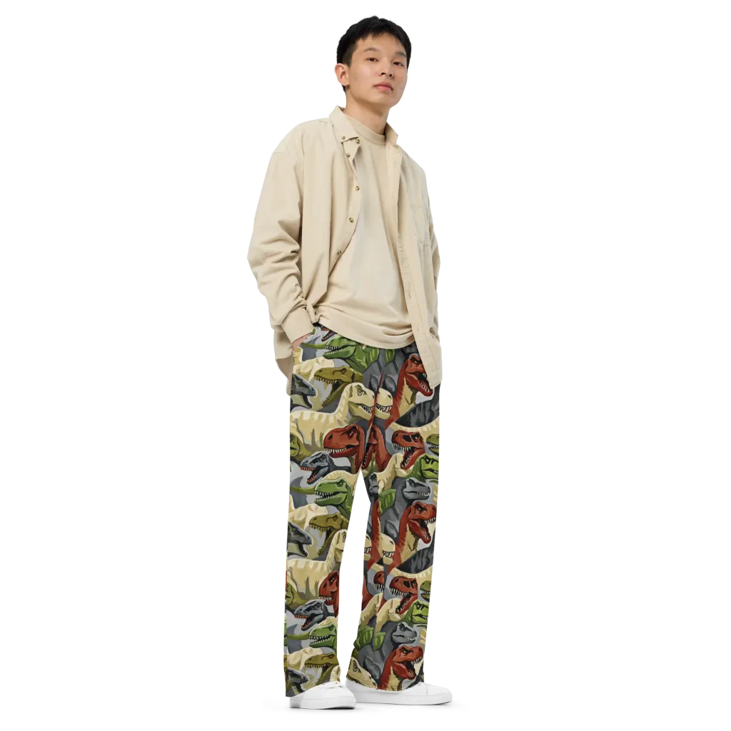 Dino Rumble on Wide-Leg Pants — Right Front