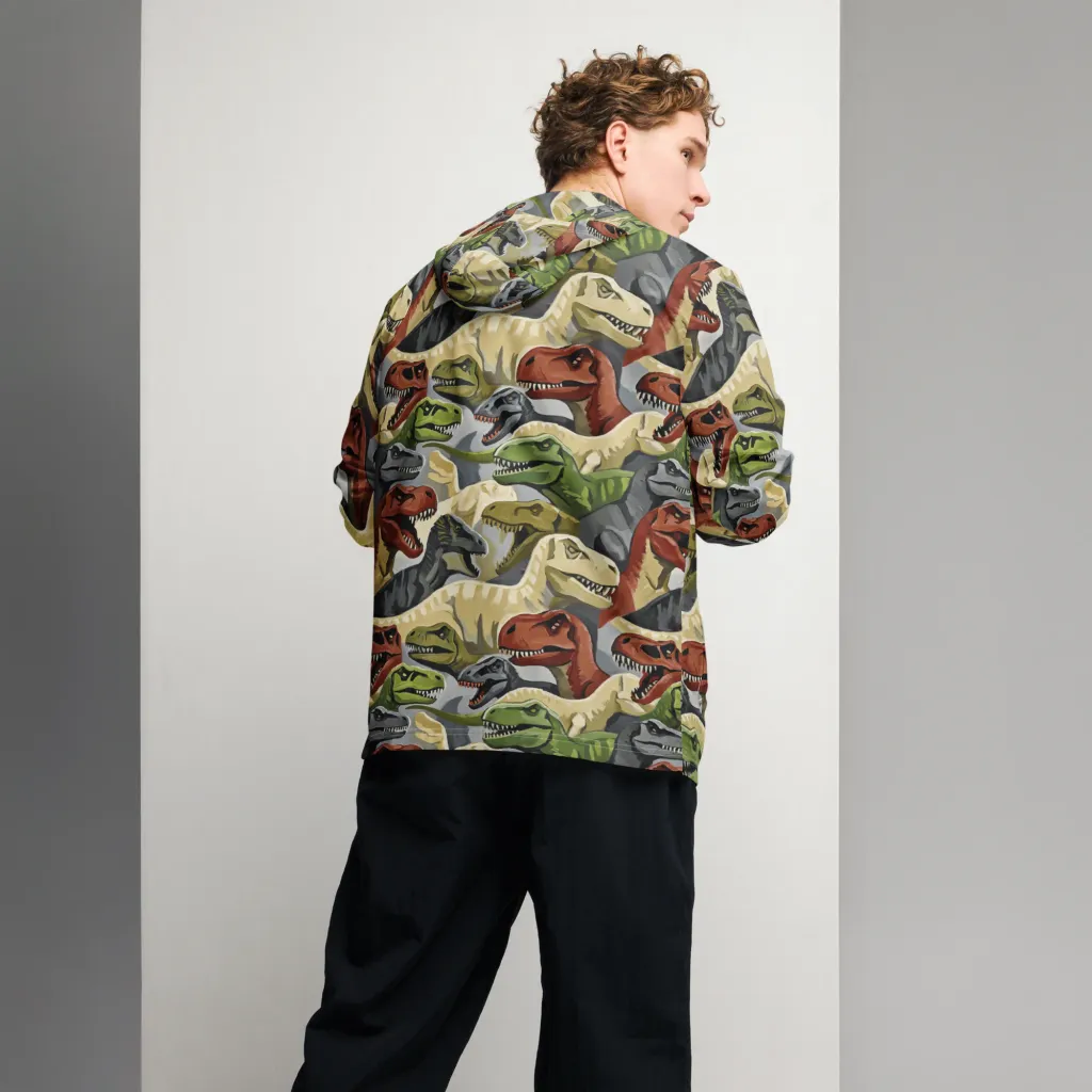 Dino Rumble on Men's Windbreaker — Back