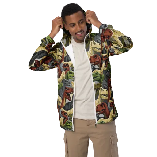 Dino Rumble on a Men's Windbreaker