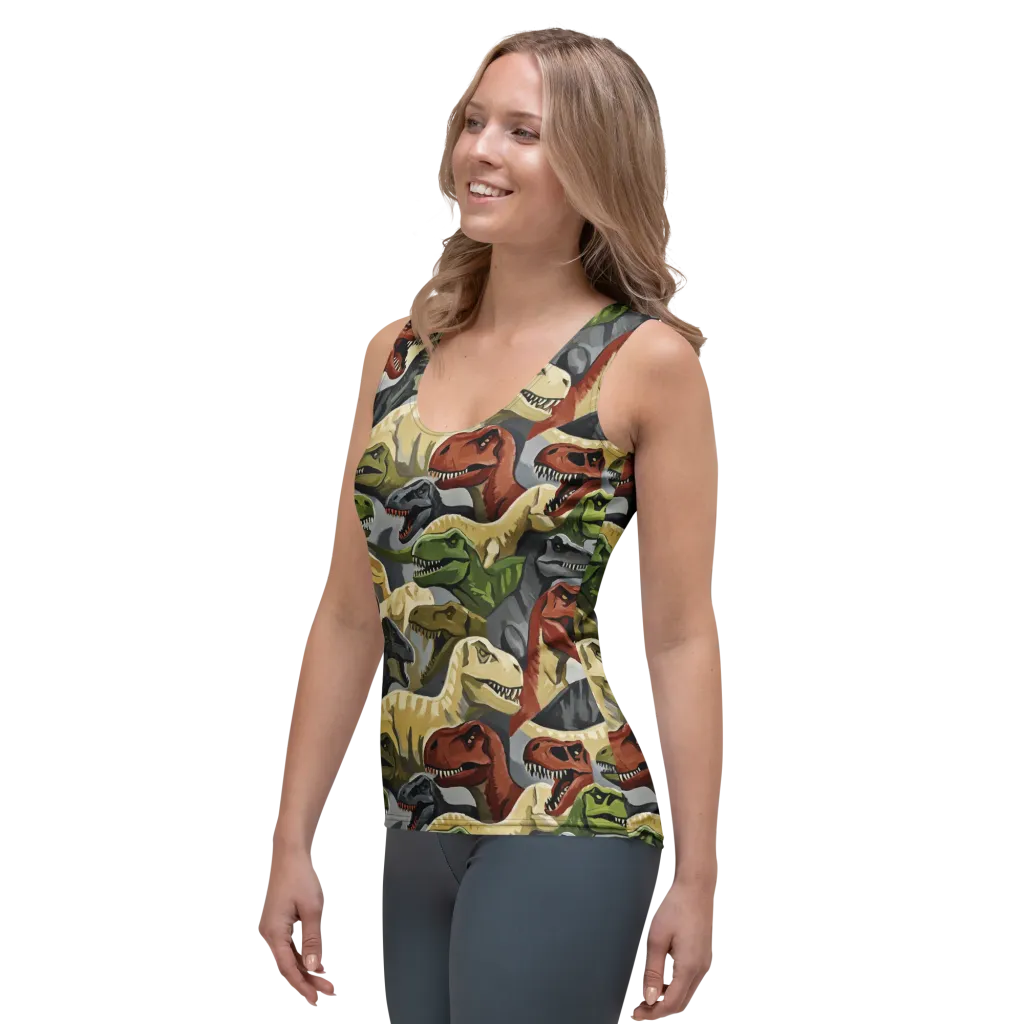 Dino Rumble on Women's Tank Top — Left Front