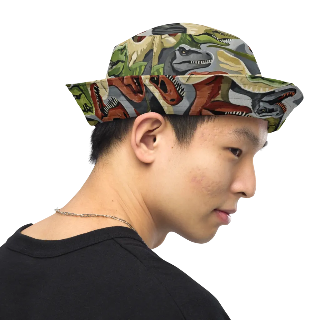 Dino Rumble on Reversible Bucket Hat — Right Outside