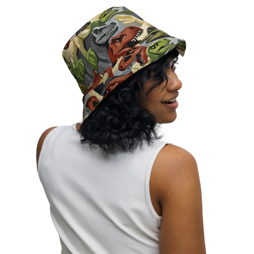 Dino Rumble on Reversible Bucket Hat — Right Outside
