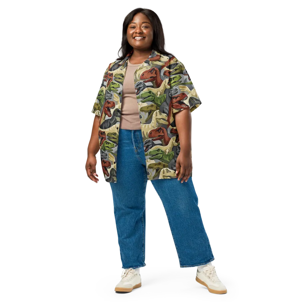 Dino Rumble on Button Shirt — Front