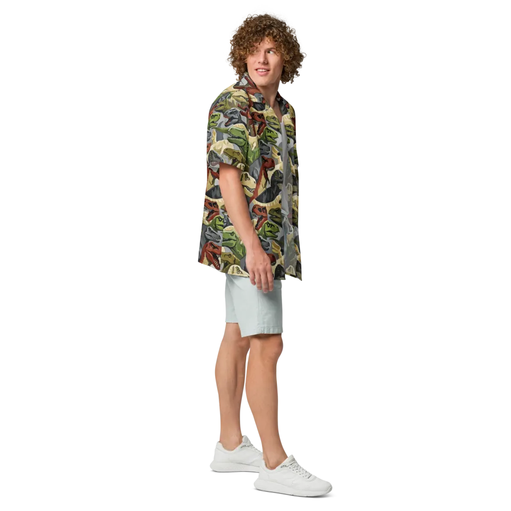 Dino Rumble on Button Shirt — Right