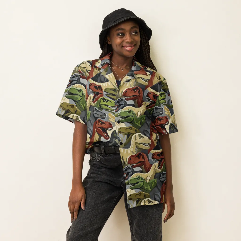 Dino Rumble on Button Shirt — Front