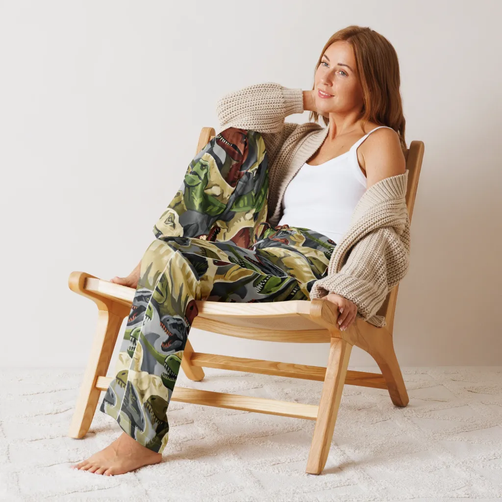 Dino Rumble on Women's Pajama Pants — Front