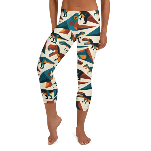 Dino Deco on a Capri Leggings