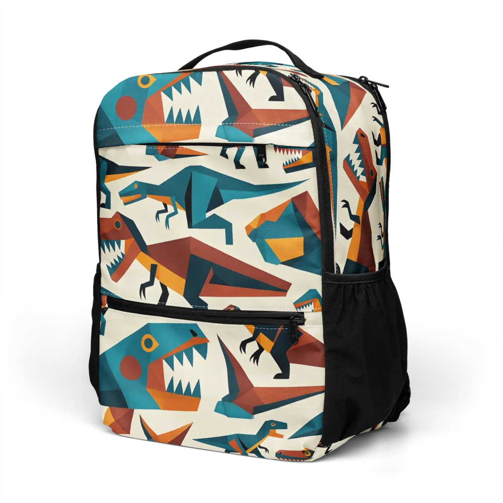 Dino Deco on Utility Backpack — Left Front