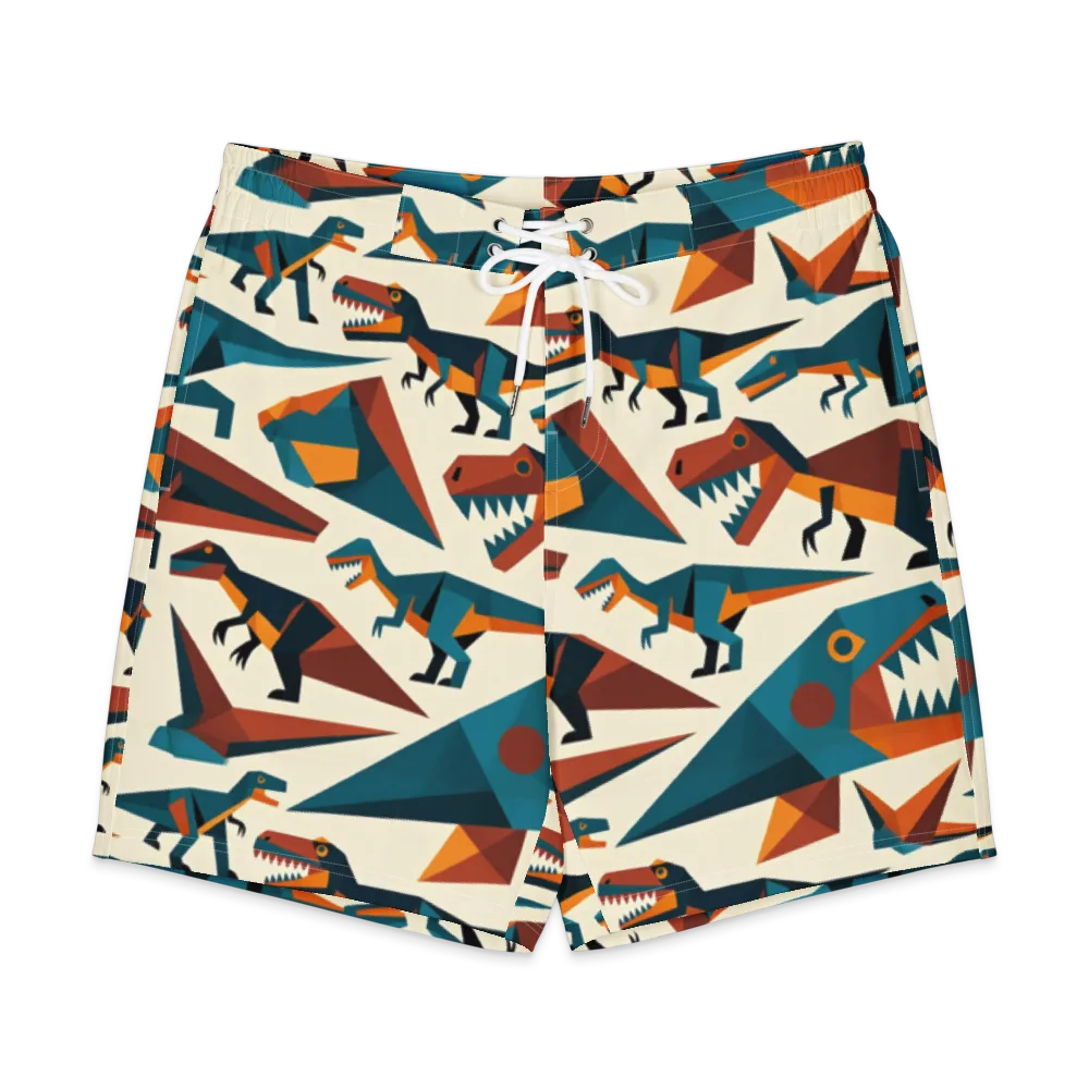 Dino Deco on Men's Board Shorts — Front