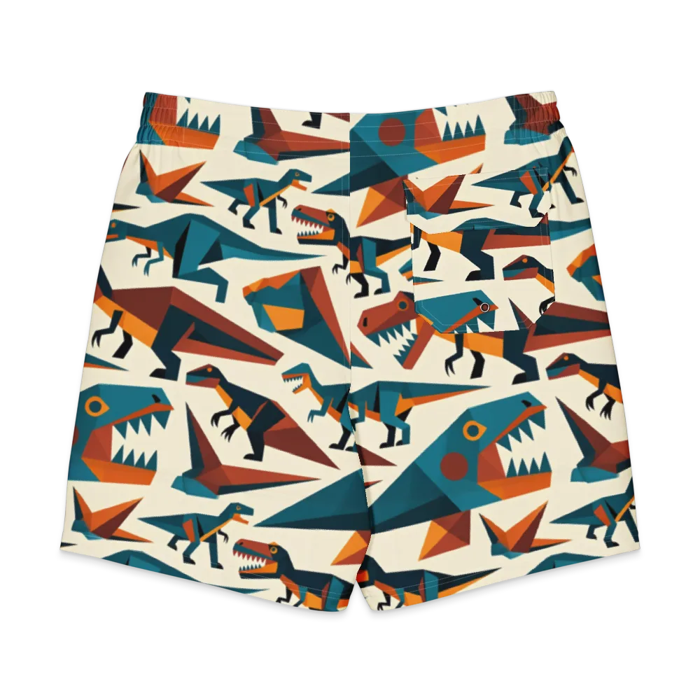 Dino Deco on Men's Board Shorts — Back