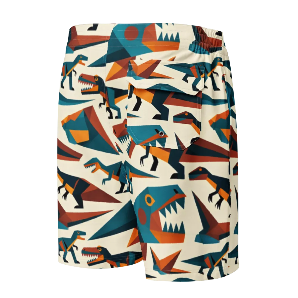 Dino Deco on Men's Board Shorts — Back