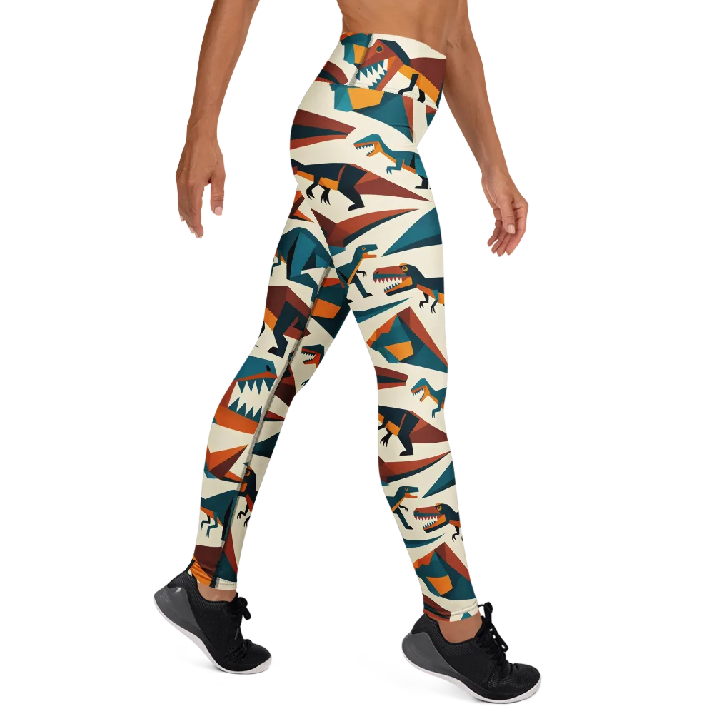 Dino Deco on Yoga Leggings — Right