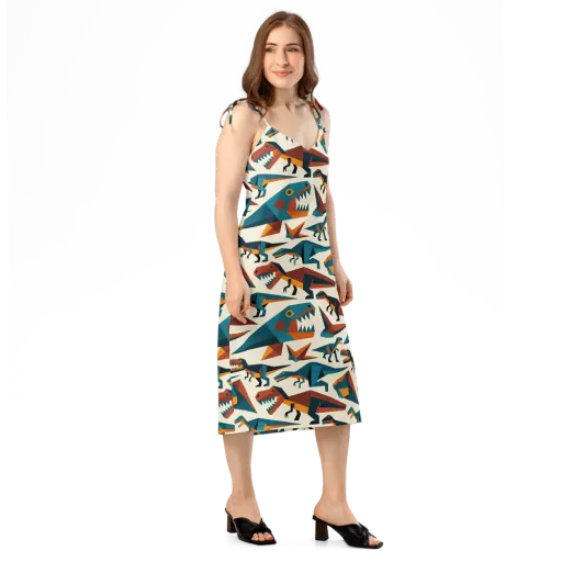 Dino Deco on a Slip Dress