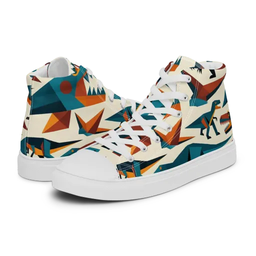 Dino Deco on a Men's High Top Canvas Shoes