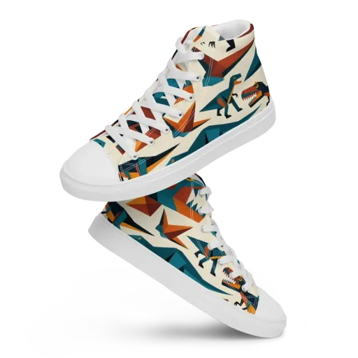 Dino Deco on a Women's High Top Canvas Shoes
