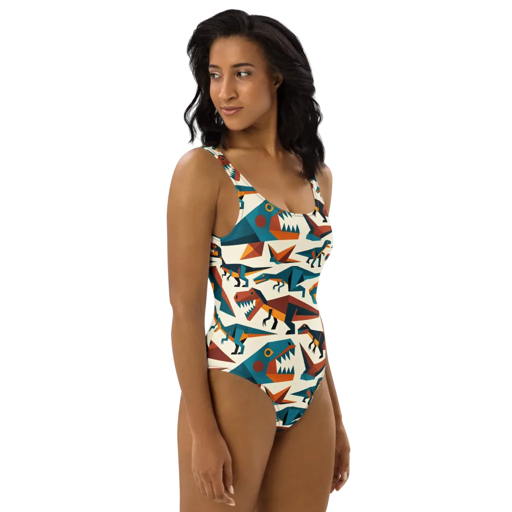 Dino Deco on One-Piece Swimsuit — Right