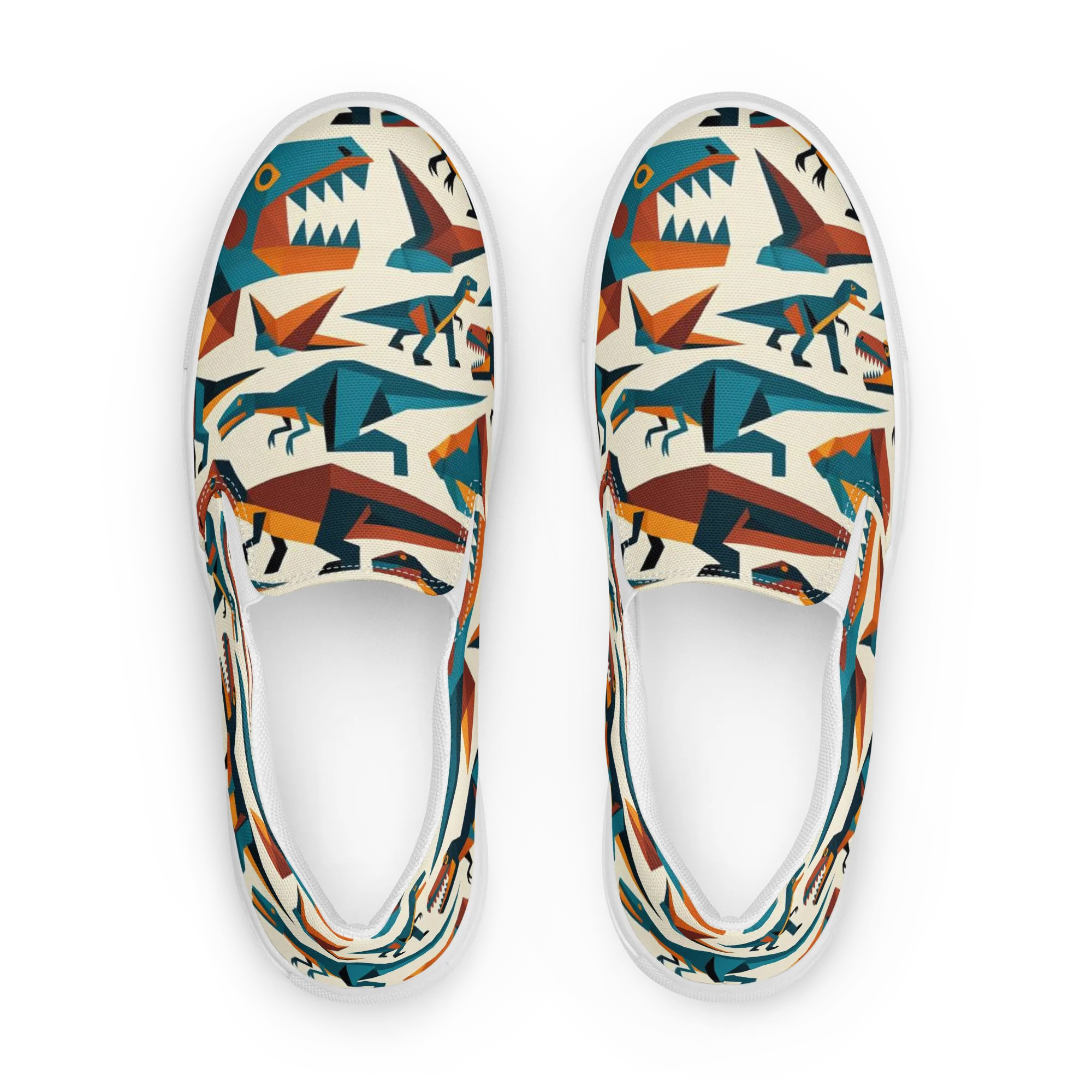 Dino Deco on Women's Slip-On Canvas Shoes — Front