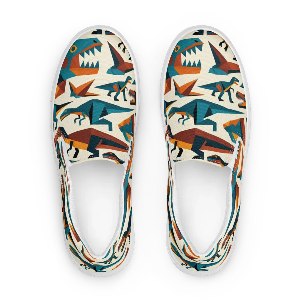 Dino Deco on Women's Slip-On Canvas Shoes — Front