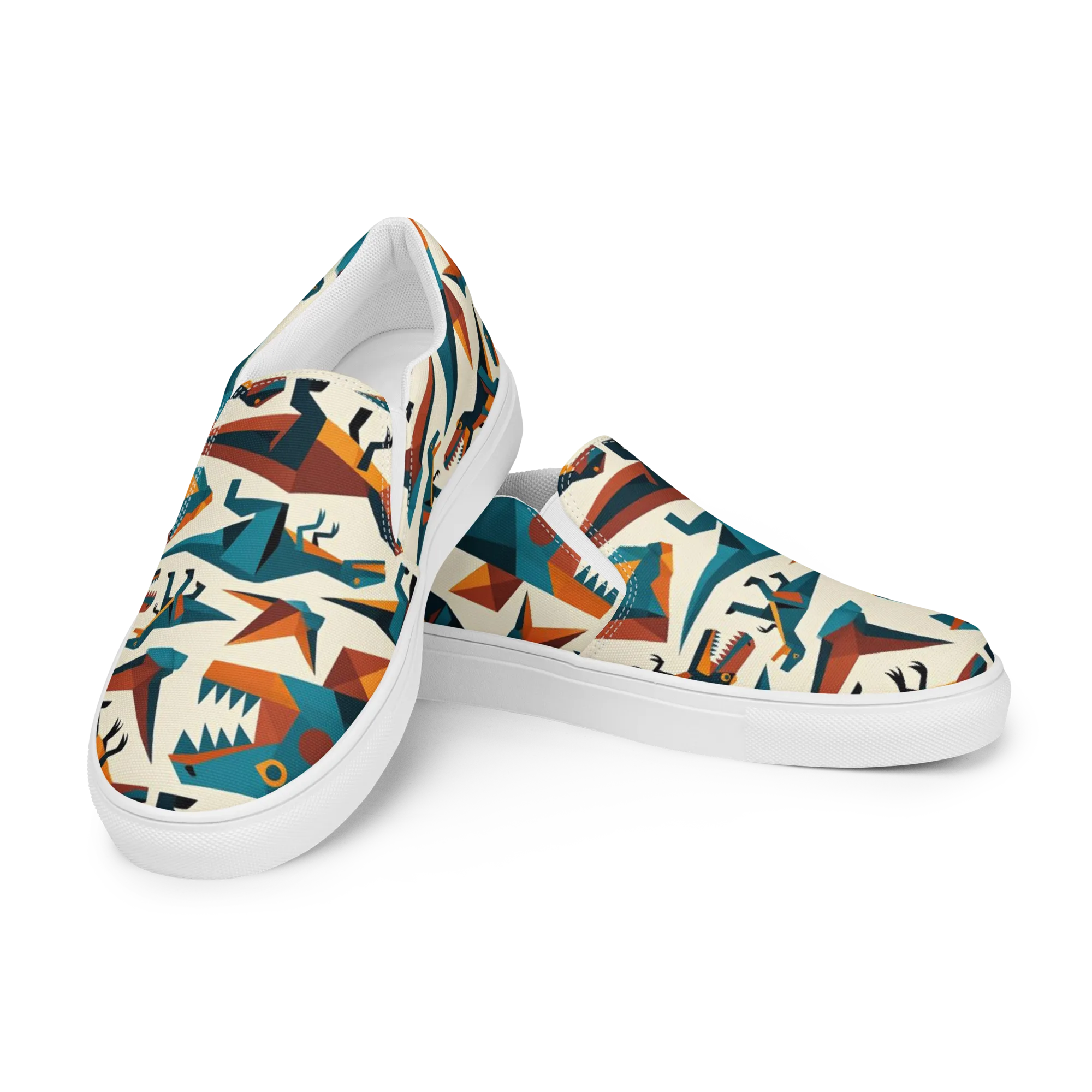 Dino Deco on Women's Slip-On Canvas Shoes — Left Front