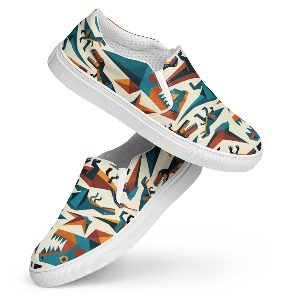 Dino Deco on Women's Slip-On Canvas Shoes — Front