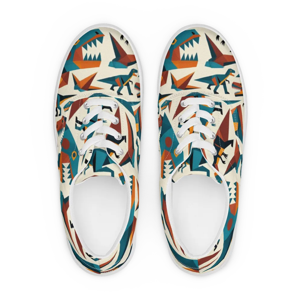 Dino Deco on Men's Lace-Up Canvas Shoes — Front