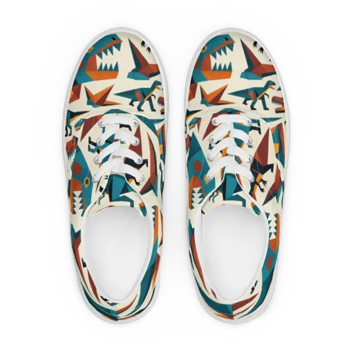 Dino Deco on a Men's Lace-Up Canvas Shoes