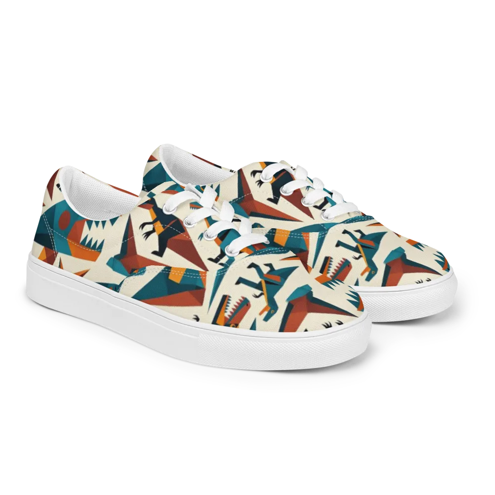 Dino Deco on Men's Lace-Up Canvas Shoes — Right Front