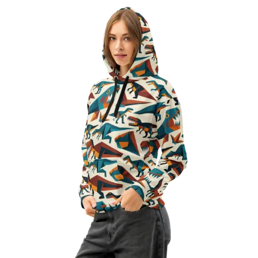 Dino Deco on a Cotton Hoodie